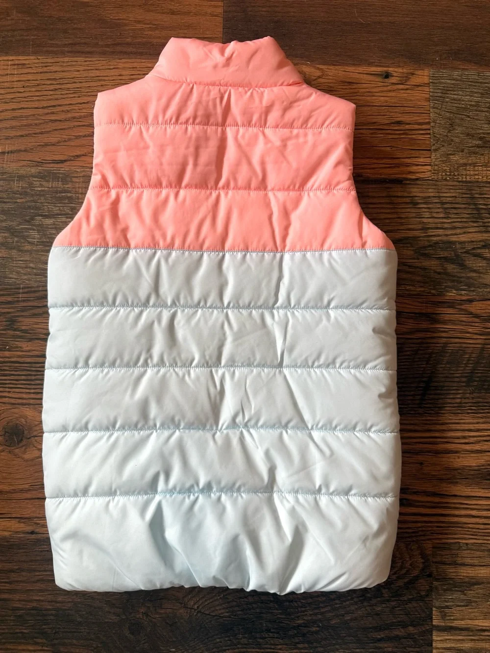 Kids PUMA Girls' Pink, White & Blue Puffer Vest, Like New! Size M 10/12